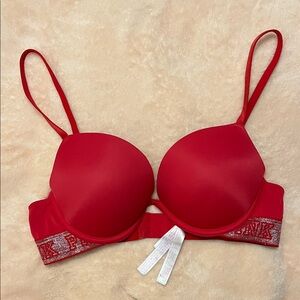 PINK Victoria's Secret Bold Red Bra 36/B